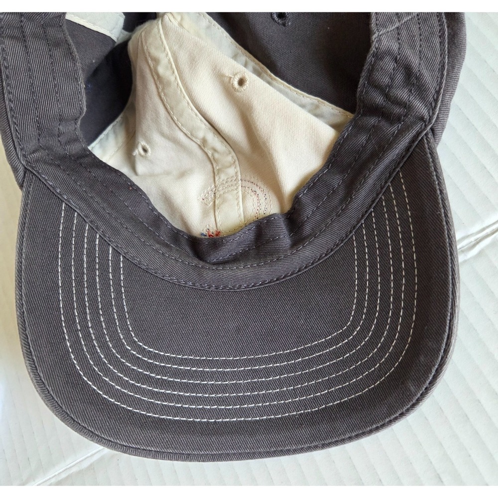Chicago Cubs Hat Baseball Cap OSFA Gray and Tan Snapback Adjustable Distressed - Picture 6 of 10